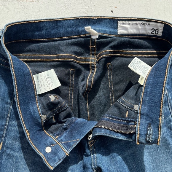 Women's Rag & Bone Jeans Blue Joshua 26 Slim Stretch Skinny Ankle City Classic - Picture 5 of 11